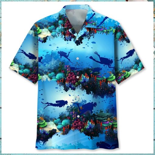 Scuba Diving Light Ocean Hawaiian Shirt