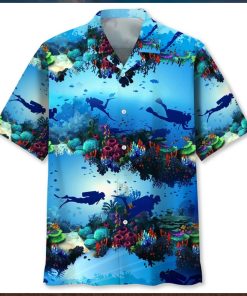 Scuba Diving Light Ocean Hawaiian Shirt