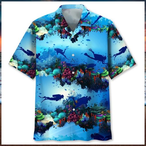 Scuba Diving Light Ocean Hawaiian Shirt