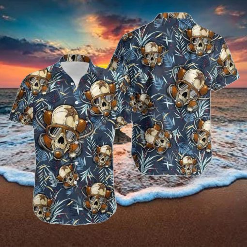 Scuba Diving Skull Aloha Hawaiian Shirt Style Gift For Men Women