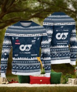 Scuderia AlphaTauri Customized Ugly Christmas Sweater Gift For Holiday