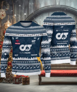 Scuderia AlphaTauri Customized Ugly Christmas Sweater Gift For Holiday