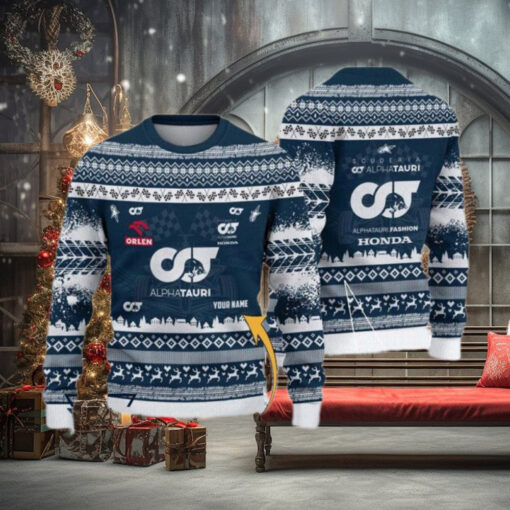 Scuderia AlphaTauri Customized Ugly Christmas Sweater Gift For Holiday