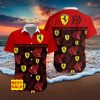 Washington Nationals Red And White Hibiscus Dark Leaf Black Background 3D Hawaiian Shirt