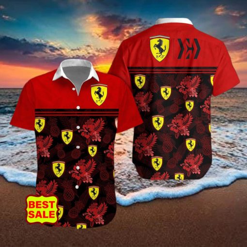 Scuderia Ferrari Style 5 Aloha Supercar Combo Hawaiian Shirt And Short hwaiian shirt