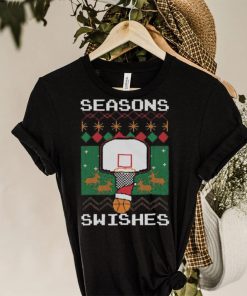 Seasons Swishes Bastketball Ugly Christmas T Shirt