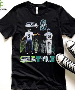 Seattle City Sports Russell Wilson And Ichiro Suzuki Signatures Shirt