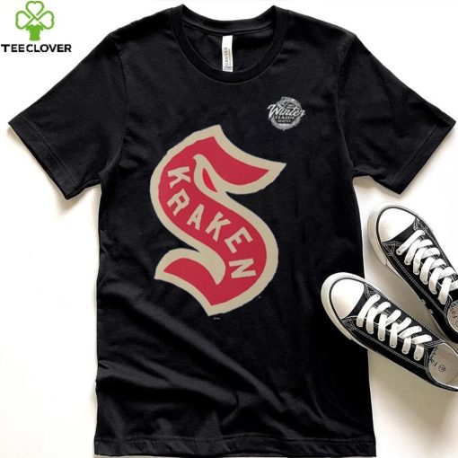 Seattle Kraken Fanatics Branded Deep 2024 NHL Winter Classic Primary Logo T Shirt