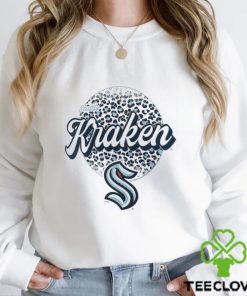 Seattle Kraken Leopard Print Long Sleeve T Shirt