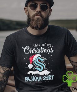Seattle Kraken Logo Santa Hat This Is My Christmas Pajama Shirt