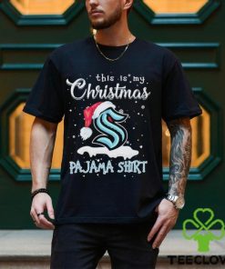 Seattle Kraken Logo Santa Hat This Is My Christmas Pajama Shirt