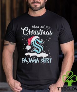 Seattle Kraken Logo Santa Hat This Is My Christmas Pajama Shirt