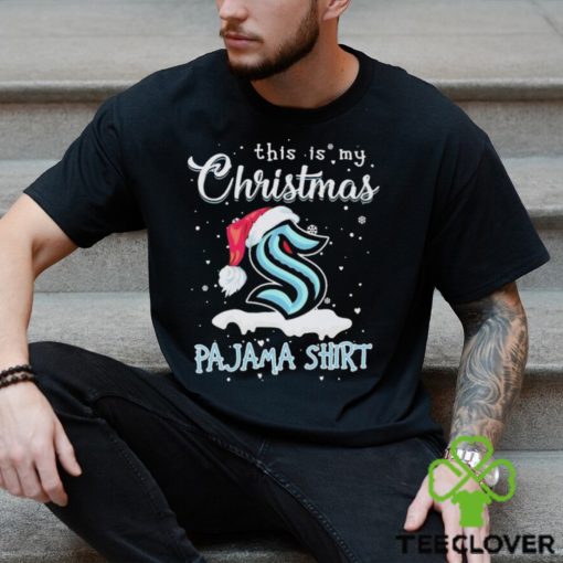 Seattle Kraken Logo Santa Hat This Is My Christmas Pajama Shirt