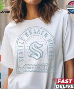 Seattle Kraken Uphill Stained Glass T Shirt