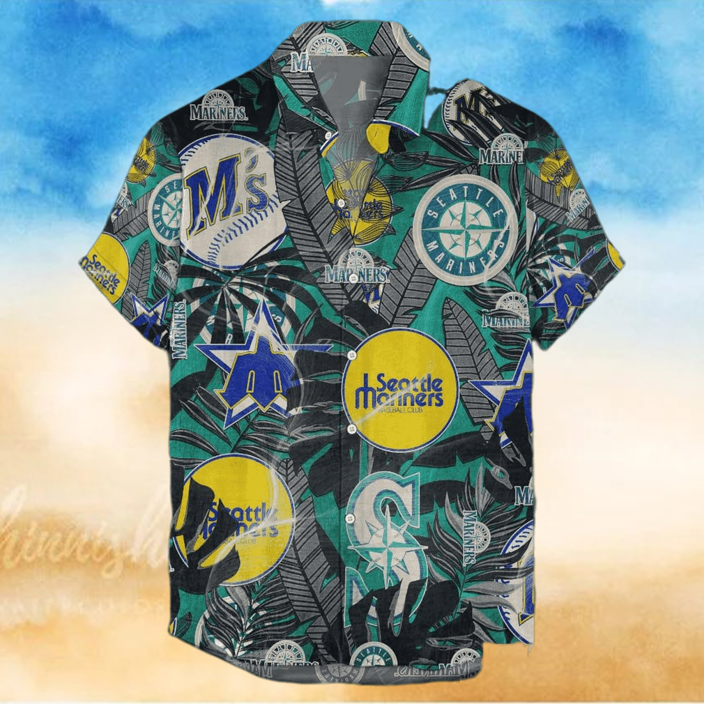Seattle Mariners Hawaiian Retro Logo MLB Summer Beach Men And Women Gift For Fans Seattle Mariners Hawaiian Retro Logo MLB Summer Beach Men And Women Gift For Fans