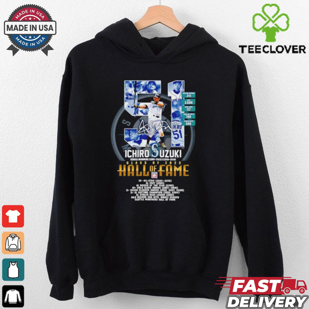 Seattle Mariners Ichiro Suzuki Class of 2025 Hall of Fame Baseball Signature shirt Seattle Mariners Ichiro Suzuki Class of 2025 Hall of Fame Baseball Signature shirt