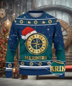 Seattle Mariners Logo Wearing Santa Hat Trending Christmas Gift AOP Ugly Christmas Sweater Men Women Winter Gift 1 Seattle Mariners Logo Wearing Santa Hat Trending Christmas Gift AOP Ugly Christmas Sweater Men Women Winter Gift