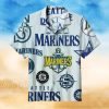 Seattle Mariners MLB Hawaiian Shirt Island Pattern Practical Beach Gift