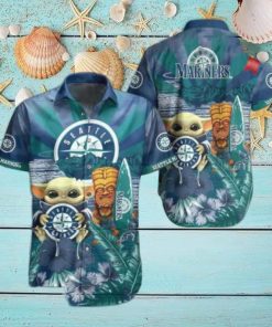 Seattle Mariners Mlb Baby Yoda Hawaiian Shirt Men Youth Mariners Aloha Shirt