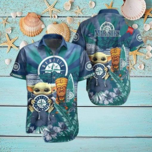 Seattle Mariners Mlb Baby Yoda Hawaiian Shirt Men Youth Mariners Aloha Shirt