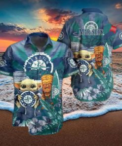 Seattle Mariners Mlb Baby Yoda Hawaiian Shirt Men Youth Mariners Aloha Shirt