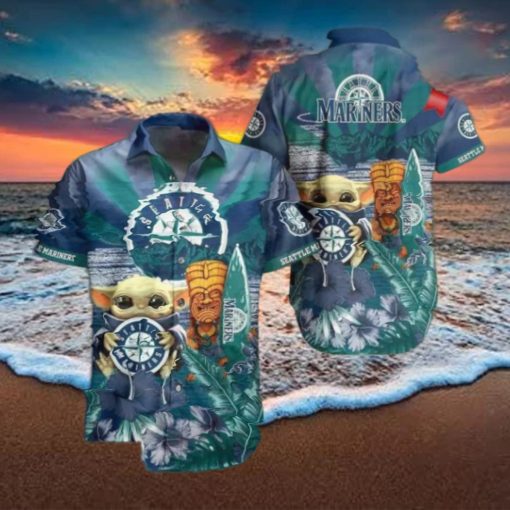 Seattle Mariners Mlb Baby Yoda Hawaiian Shirt Men Youth Mariners Aloha Shirt