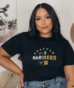 Seattle Mariners Nike Heather Royal Rewind Review Slash Tri Blend Shirt