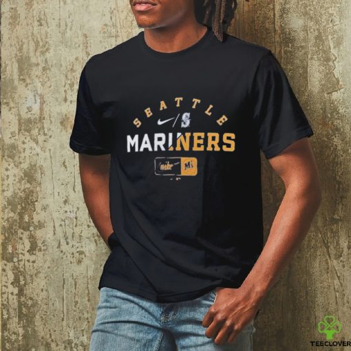 Seattle Mariners Nike Heather Royal Rewind Review Slash Tri Blend Shirt
