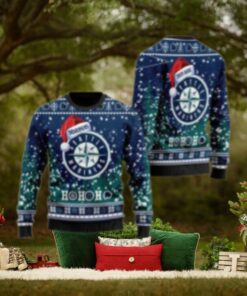 Seattle Mariners Santa Hat Ho Ho Ho Personalized Ugly Sweater