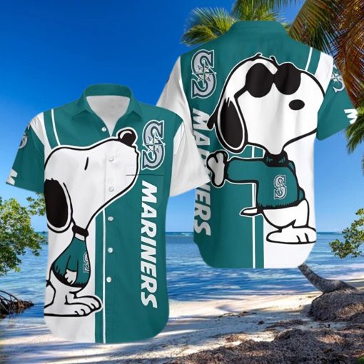 Seattle Mariners Snoopy Snow Cone Machine Hawaiian Polo Shirt