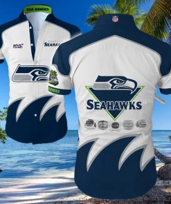 Seattle Seahawks Big Logo Hawaiian Summer Beach Shirt Full Print