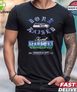 Seattle Seahawks Born x Raised Black Chrome Rocker Shirt