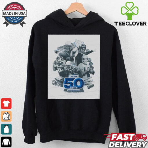 Seattle Seahawks Celebrating 50 seasons of our franchise hoodie, sweater, longsleeve, shirt v-neck, t-shirt