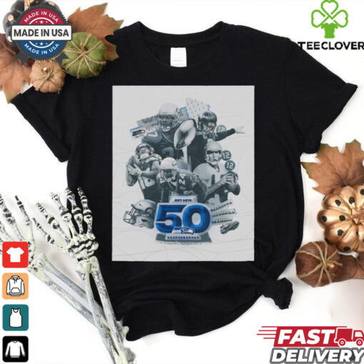 Seattle Seahawks Celebrating 50 seasons of our franchise hoodie, sweater, longsleeve, shirt v-neck, t-shirt