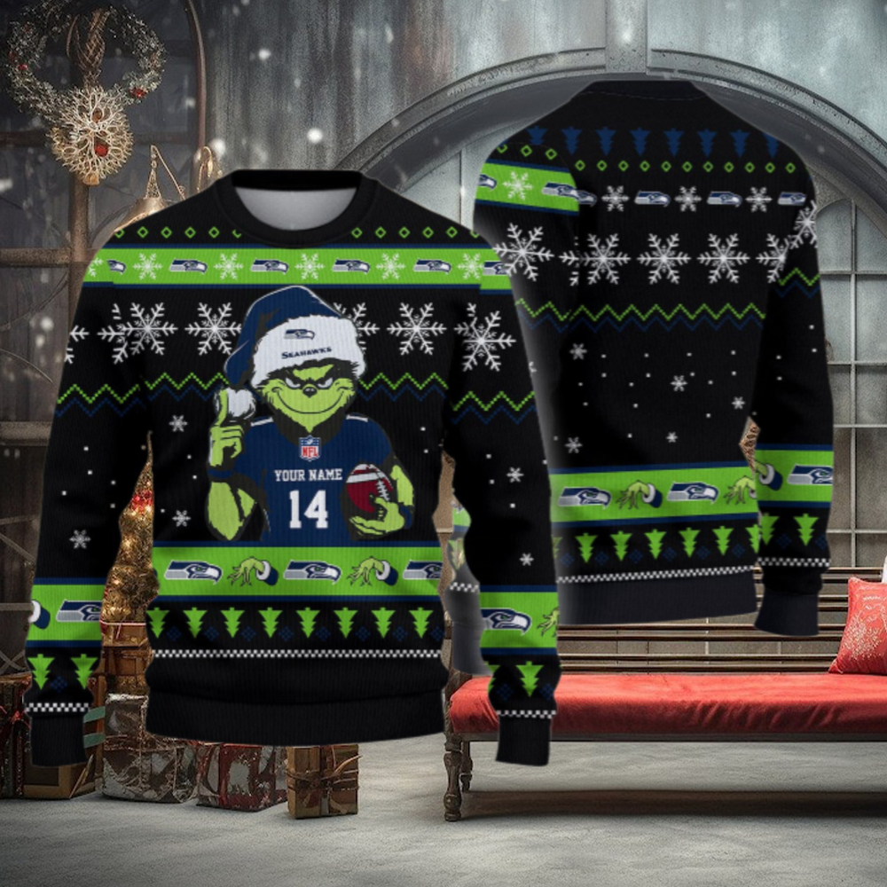 Seattle Seahawks Custom Chrismas Ugly Sweater Seattle Seahawks Custom Chrismas Ugly Sweater
