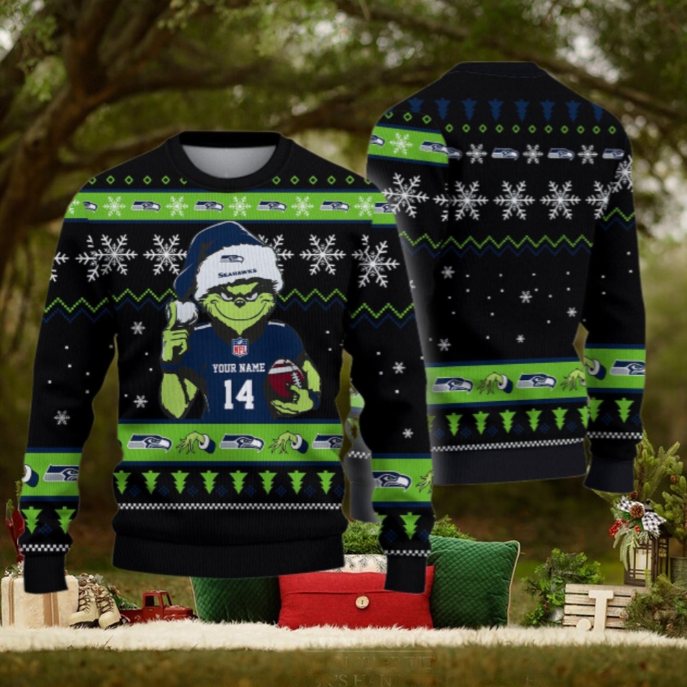 Seattle Seahawks Custom Chrismas Ugly Sweater Seattle Seahawks Custom Chrismas Ugly Sweater