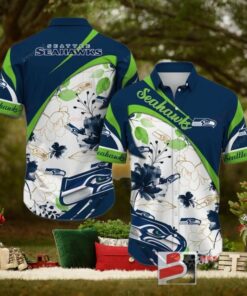Seattle Seahawks Custom Hawaiian Shirt Funny Beach Outfit Floral