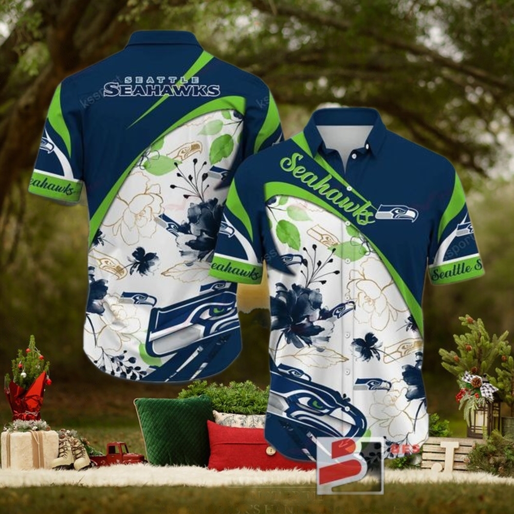 Seattle Seahawks Custom Hawaiian Shirt Funny Beach Outfit Floral Seattle Seahawks Custom Hawaiian Shirt Funny Beach Outfit Floral