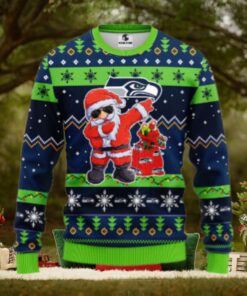 Seattle Seahawks Dabbing Santa Claus Ugly Christmas Sweater