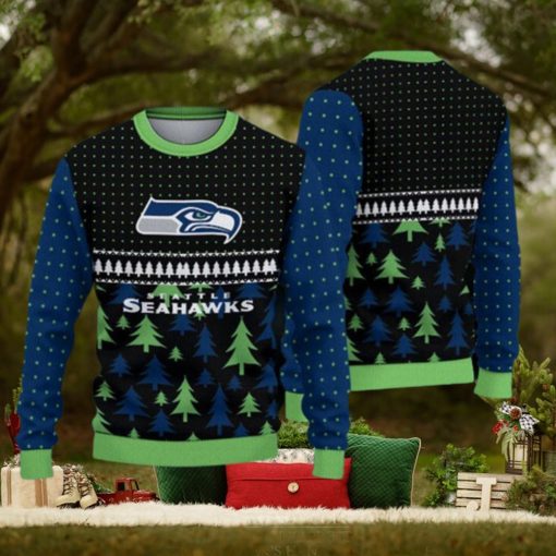 Seattle Seahawks Fans Pattern Celebrate Ugly Christmas Sweater