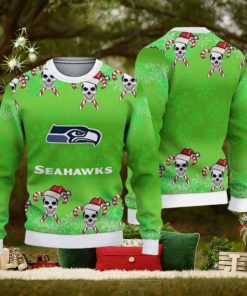 Seattle Seahawks Fans Skull February Knitted Christmas Sweater