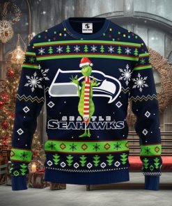 Seattle Seahawks Funny Grinch Christmas Ugly Sweater