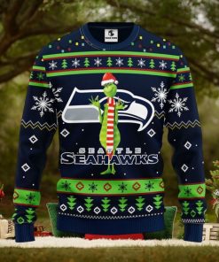 Seattle Seahawks Funny Grinch Christmas Ugly Sweater