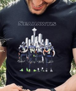 Seattle Seahawks Geno Smith Dk Metcalf Tyler Lockett And Kenneth Walker III Signatures Shirt