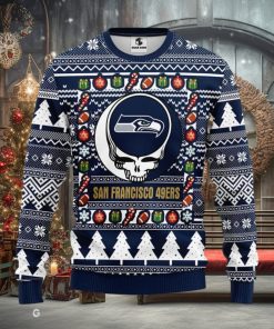Seattle Seahawks Grateful Dead Ugly Christmas Sweater Men And Women Sport Fans Gift
