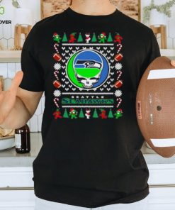 Seattle Seahawks Grateful Dead Ugly Christmas T Shirt