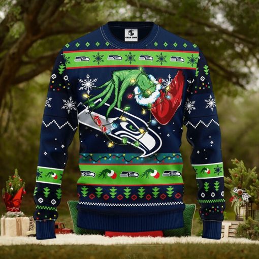 Seattle Seahawks Grinch Christmas Ugly Sweater