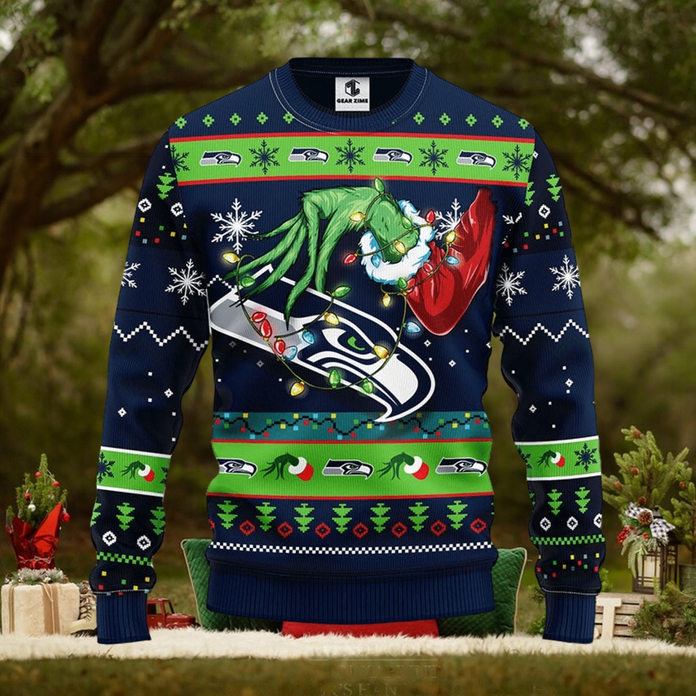 Seattle Seahawks Grinch Christmas Ugly Sweater Seattle Seahawks Grinch Christmas Ugly Sweater