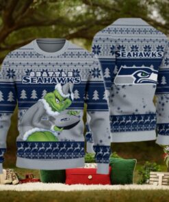Seattle Seahawks Grinch Ugly Christmas Sweater