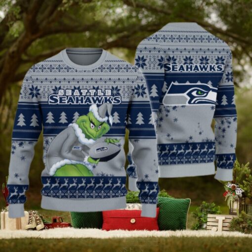 Seattle Seahawks Grinch Ugly Christmas Sweater